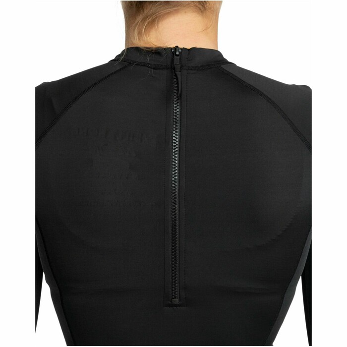 2024 Billabong Frauen Tropic Bodysuit UV50 Long Sleeve Badeanzug EBJX100102 - Black Pebble